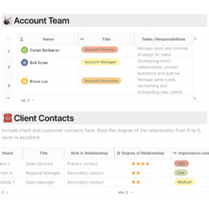 Account Planning Template FuseBase